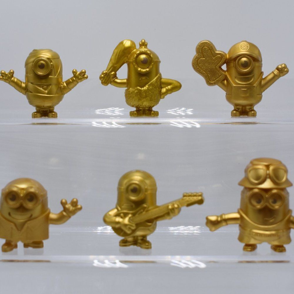 McDonald's Happy Meal Lot Of 6 Mini Golden Minions